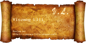 Viszmeg Lili névjegykártya